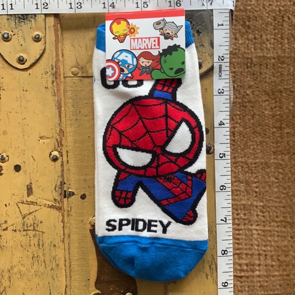 NIP KIDS MARVEL SPIDERMAN ANKLE SOCKS LOW UNISEX - Picture 2 of 3
